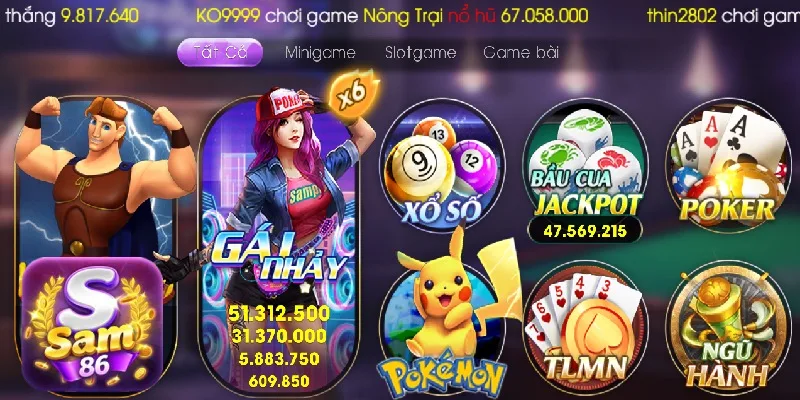 Cổng game SAM86 quy tụ nhiều tựa game đặc sắc Cổng game SAM86 quy tụ nhiều tựa game đặc sắc