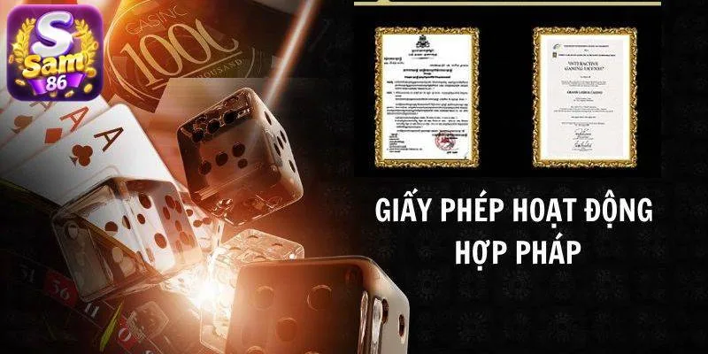 Tính pháp lý của SAM86 cao với nhiều giấy phép hoạt động quốc tế Tính pháp lý của SAM86 cao với nhiều giấy phép hoạt động quốc tế